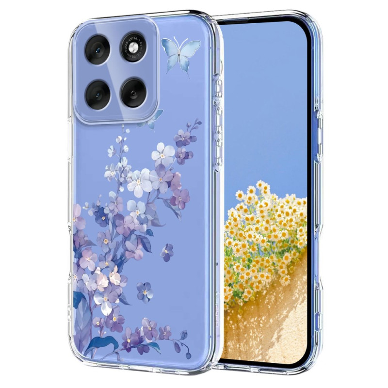 Moto G86 5G Genomskinlig
fodral med blommor