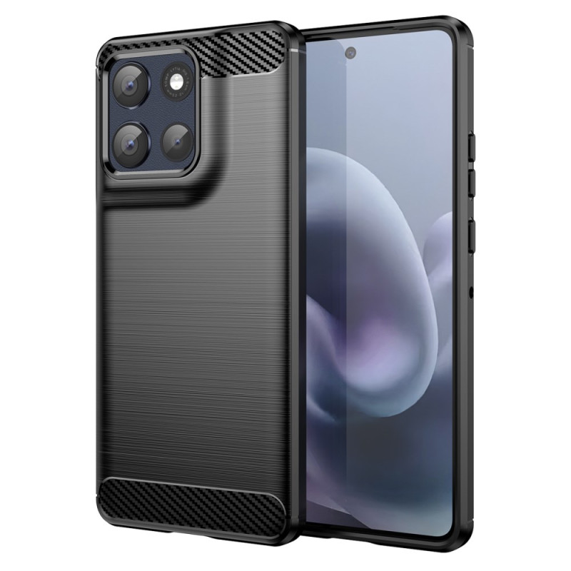 Moto G86 5G Fodral i borstad kolfiber