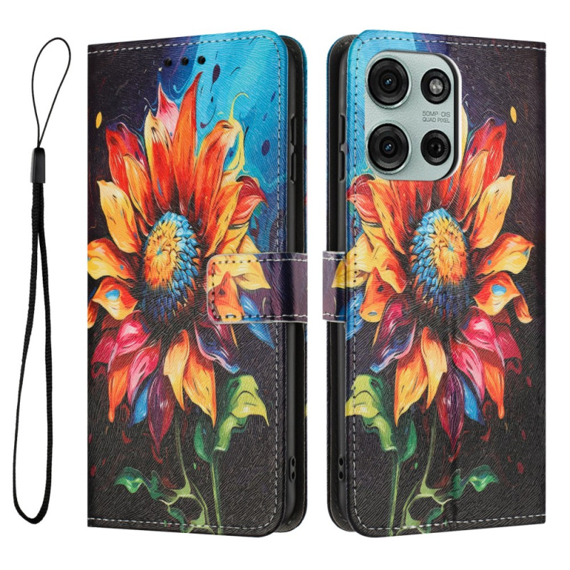 Moto G86 5G / G86 Power 5G Fodral Solrosmönster