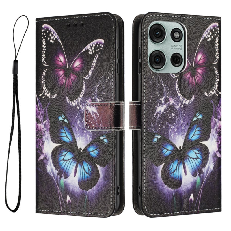 Moto G86 5G / G86 Power 5G Fodral med två fjärilar