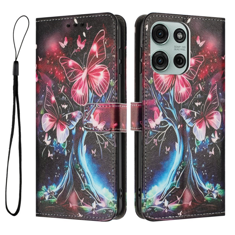 Fodral Moto G86 5G / G86 Power 5G Fjärilsträd
