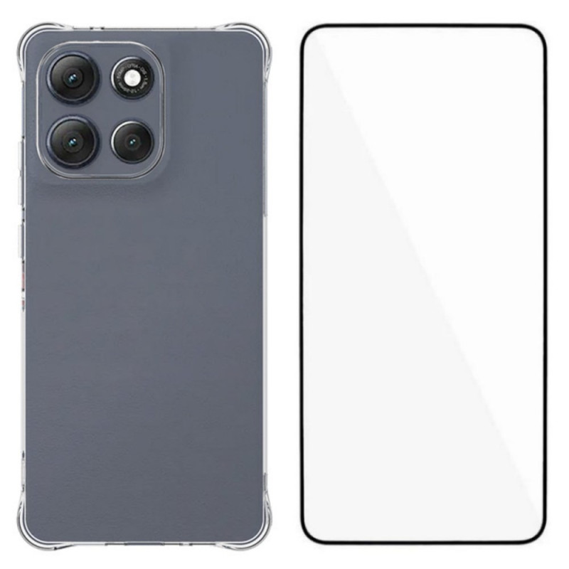 Moto G86 Power 5G Clear förstärkt fodral med skärmskydd