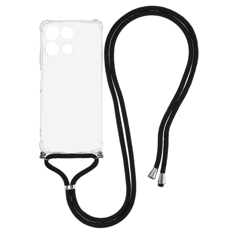 Moto G56 5G Genomskinlig
 fodral med dragsko