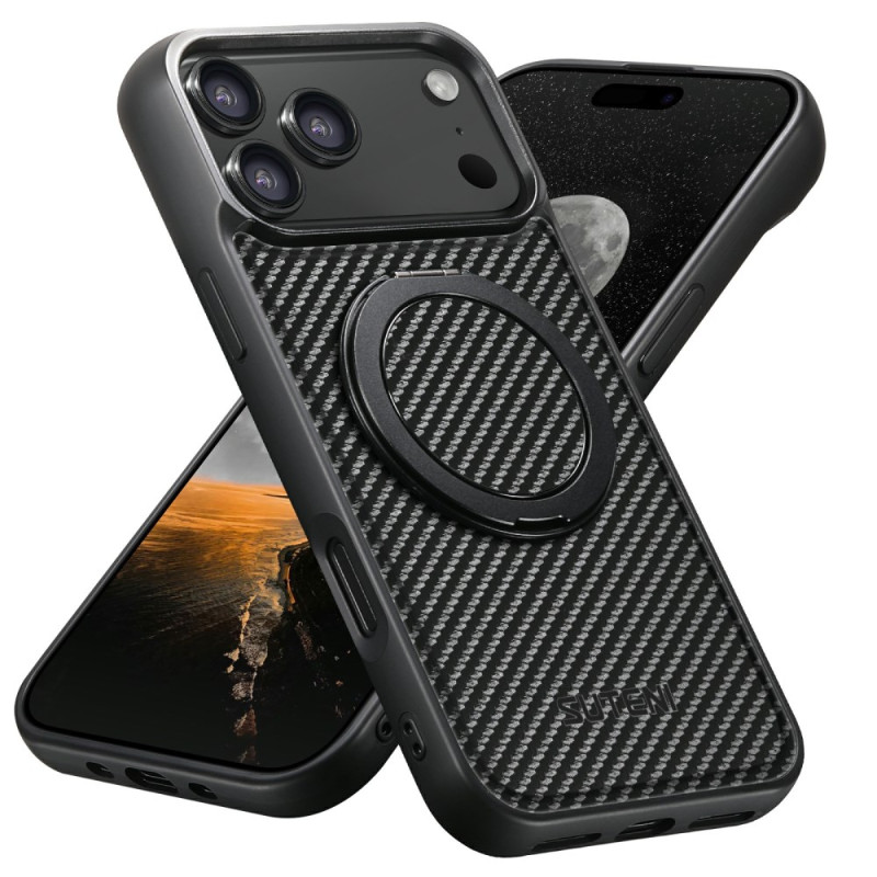 iPhone 17 Pro-fodral Rotationsstöd och kolfiberstruktur