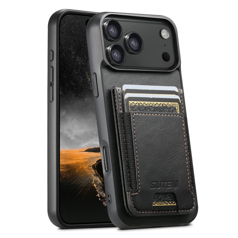 Telefon 17 Pro Style Läderfodral Vaxat kortfodral