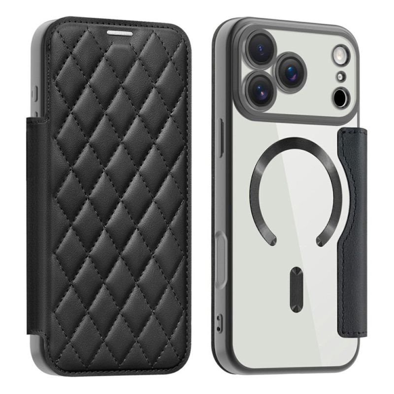 Flip Cover iPhone 17 Pro Kompatibel MagSafe Vadderad