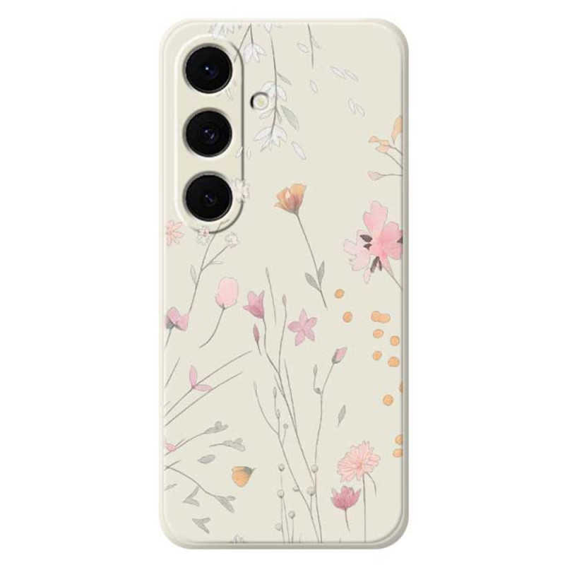 Samsung Galaxy S25 FE Silikonfodral Färgade blommor