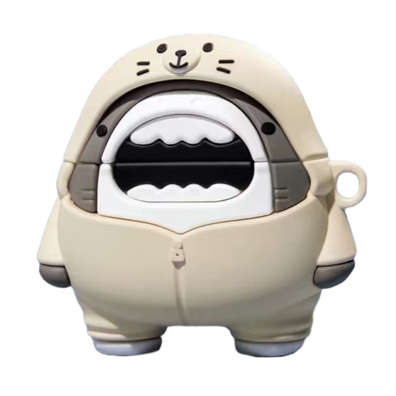 Samsung Galaxy Buds FE Hooded Shark Cover Vit