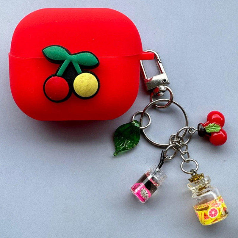 Samsung Galaxy Buds3 Pro / Buds3 Cherry Fodral med hänge