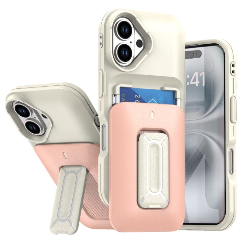 Fodral iPhone 16 Dold korthållare och stativ