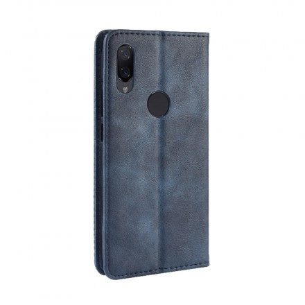 Flip Cover Xiaomi Redmi Note 7 Vintage Läder Effekt Styling