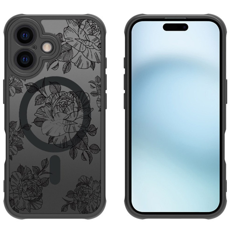 Fodral iPhone 16 Plus MagSafe Blomstermönster