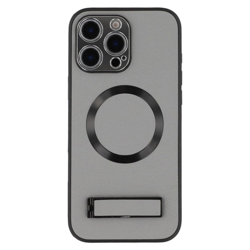 iPhone 16 Pro Max Kompatibelt fodral MagSafe Läder Effekt Integrerat stöd