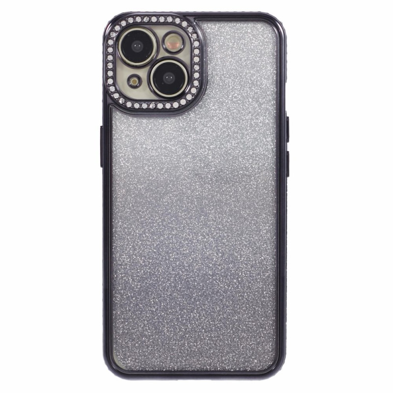 Glansigt iPhone 15 Plus-fodral med strass
