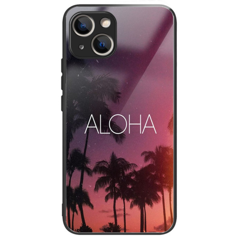 iPhone 15 Plus Fodral Härdat glas ALOHA