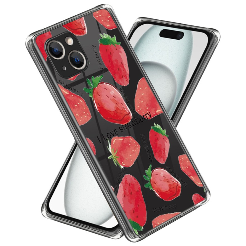 Fodral iPhone 15 Plus Jordgubbar