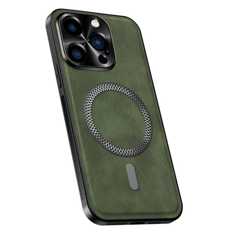 Läder-effekt iPhone 15 Pro fodral MagSafe
