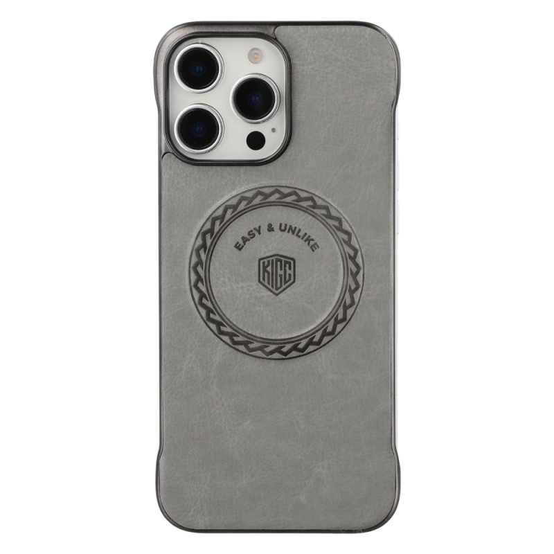 iPhone 15 Pro Fodral MagSafe Läder Effekt Metallisk Finish