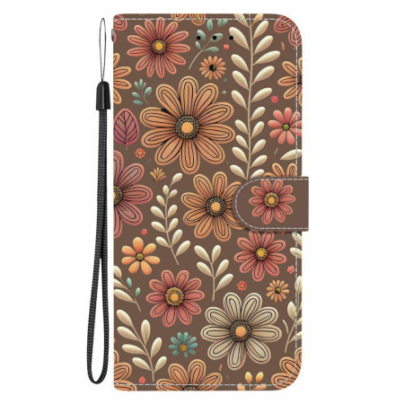 Fodral Xiaomi 15T Florale Brun