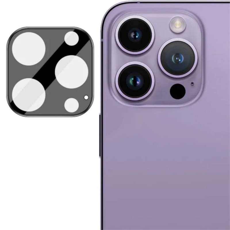Skyddslins i härdat glas för iPhone 15 Pro / iPhone 15 Pro Max (svart version)