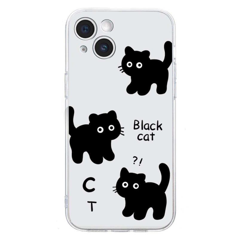 Fodral iPhone 14 Black Cats