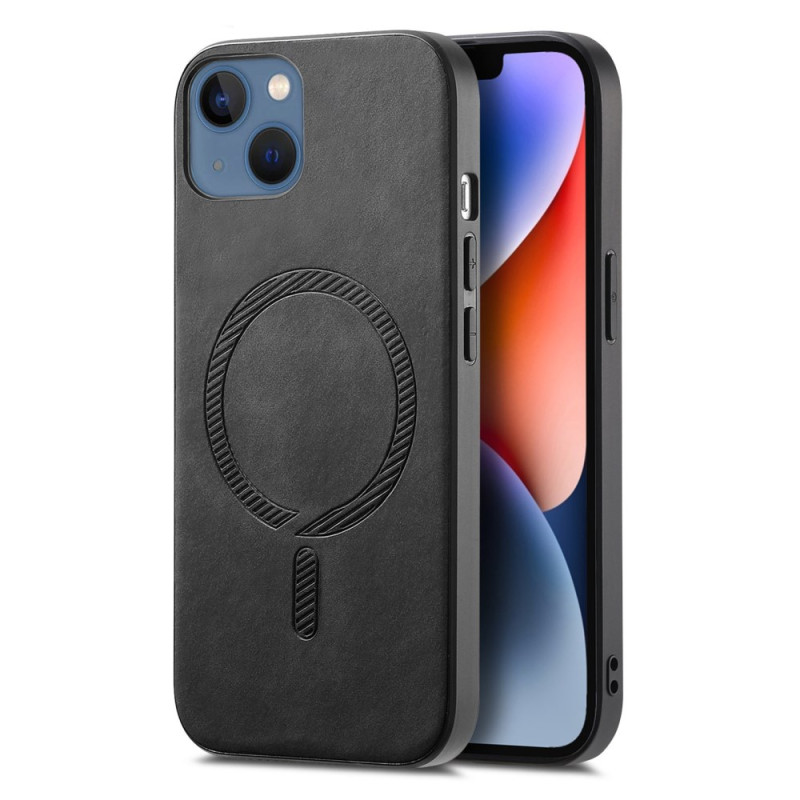 Läder-effekt iPhone 14 Plus fodral MagSafe