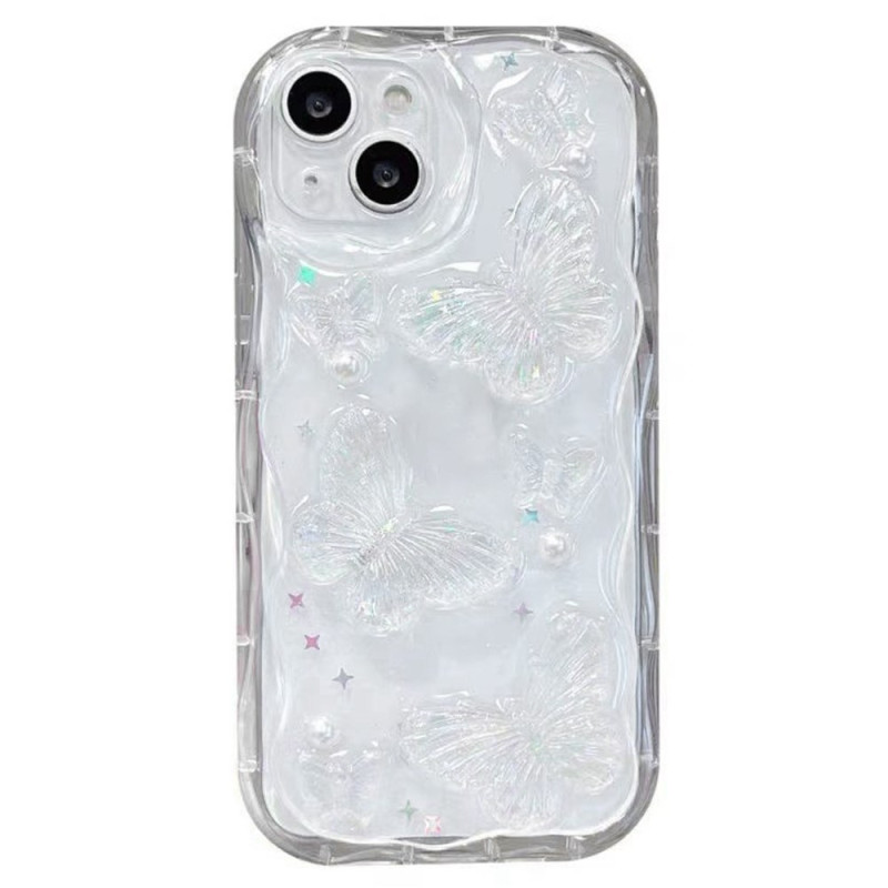 iPhone 14 Pearl Butterfly Design Fodral