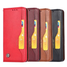 Sony Xperia 10 Läderkonfektion Flip Cover Card Case