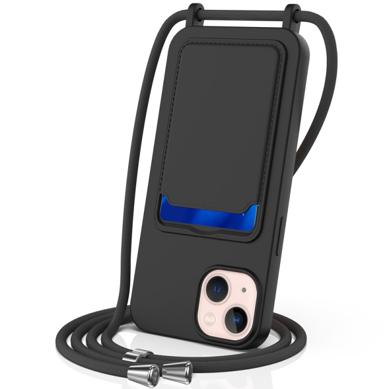 iPhone 13 Silikonfodral med dragsko och kort