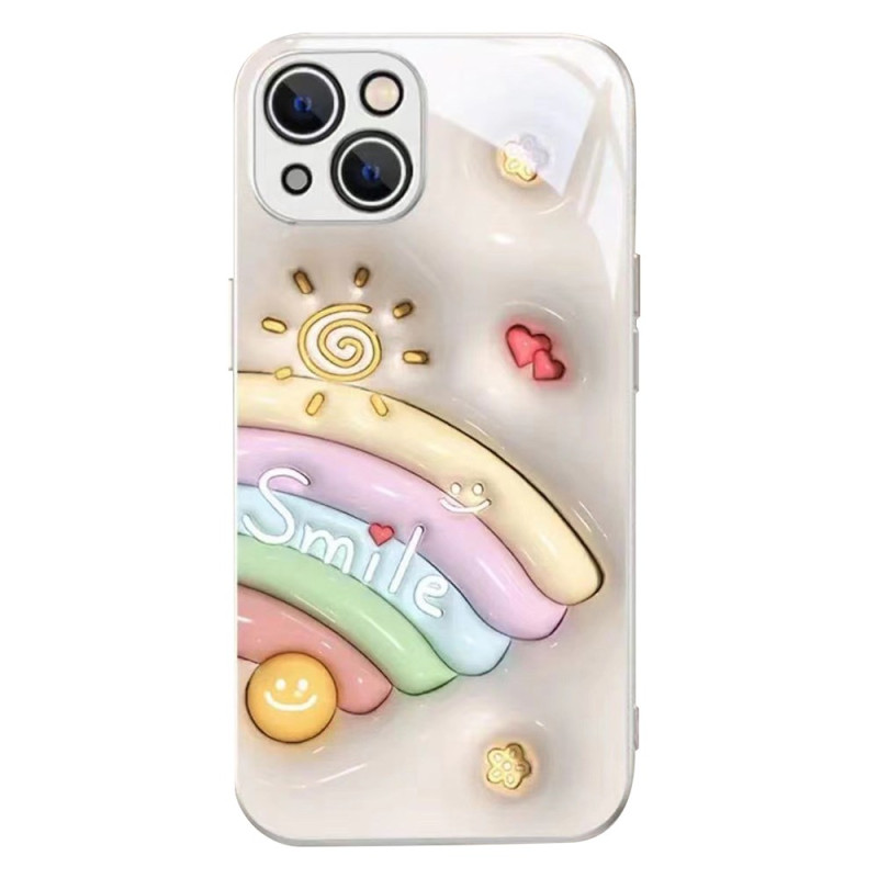 Fodral för iPhone 13 Regnbågs- och Smiley-design