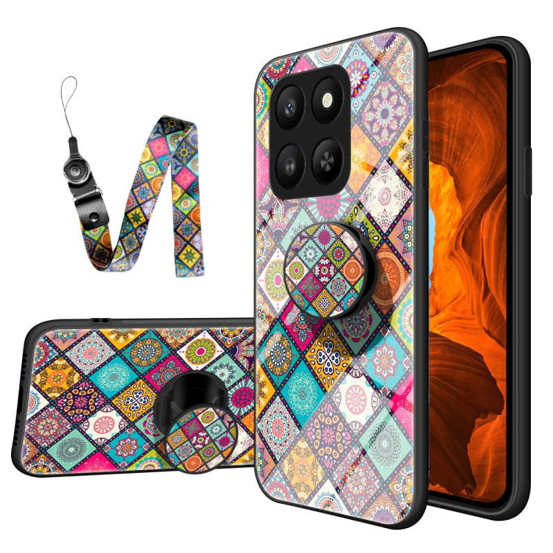 Honor 400 Smart 5G Fodral Patchwork Stöd och rem