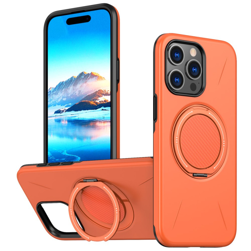 Magnetiskt iPhone 14 Pro-fodral med metalleffekt och roterande stöd