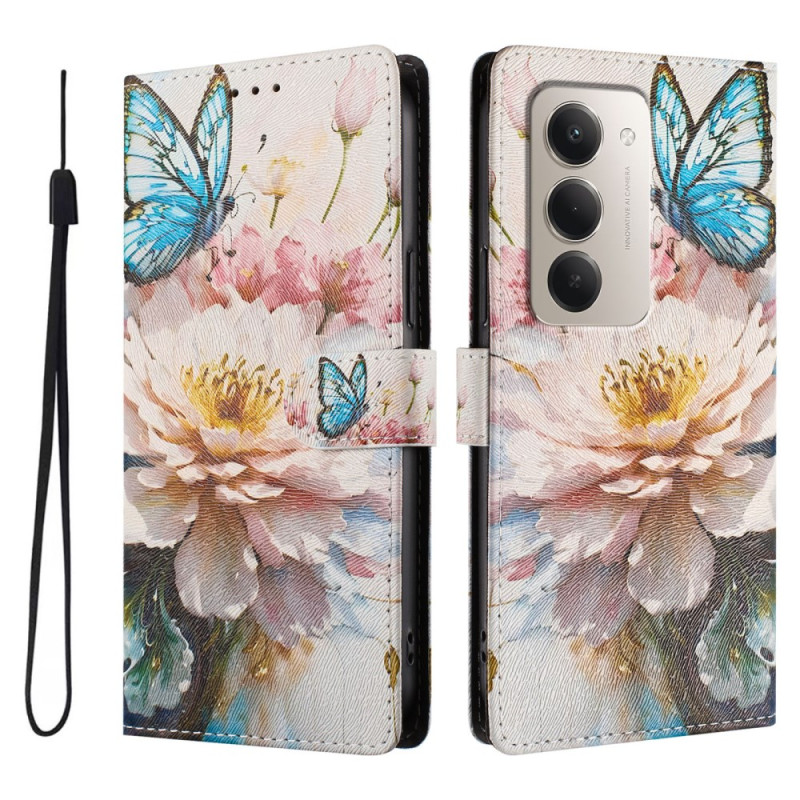 Fodral Xiaomi Redmi 15 5G / 4G Peony och Butterfly