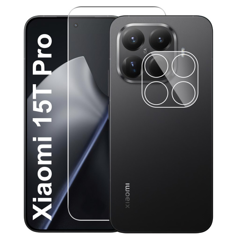 Skärmskydd i härdat glas för Xiaomi 15T Pro med skyddslins