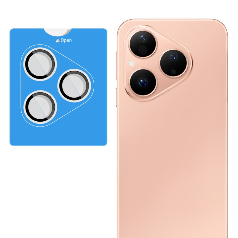 Skyddslins i härdat glas för Huawei Pura 80 självpositionerande ram (svarta cirklar)