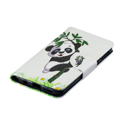 Samsung Galaxy A40 fodral Panda på bambu