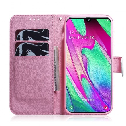 Samsung Galaxy A40 Flower SkalOld Pink