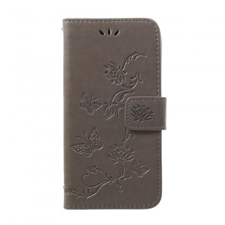 Samsung Galaxy A40 Fjärilar och blommor Rem Case