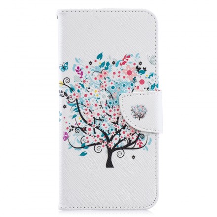 Samsung Galaxy A70 fodral med blommigt träd
