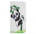 Samsung Galaxy A70 fodral Panda på bambu
