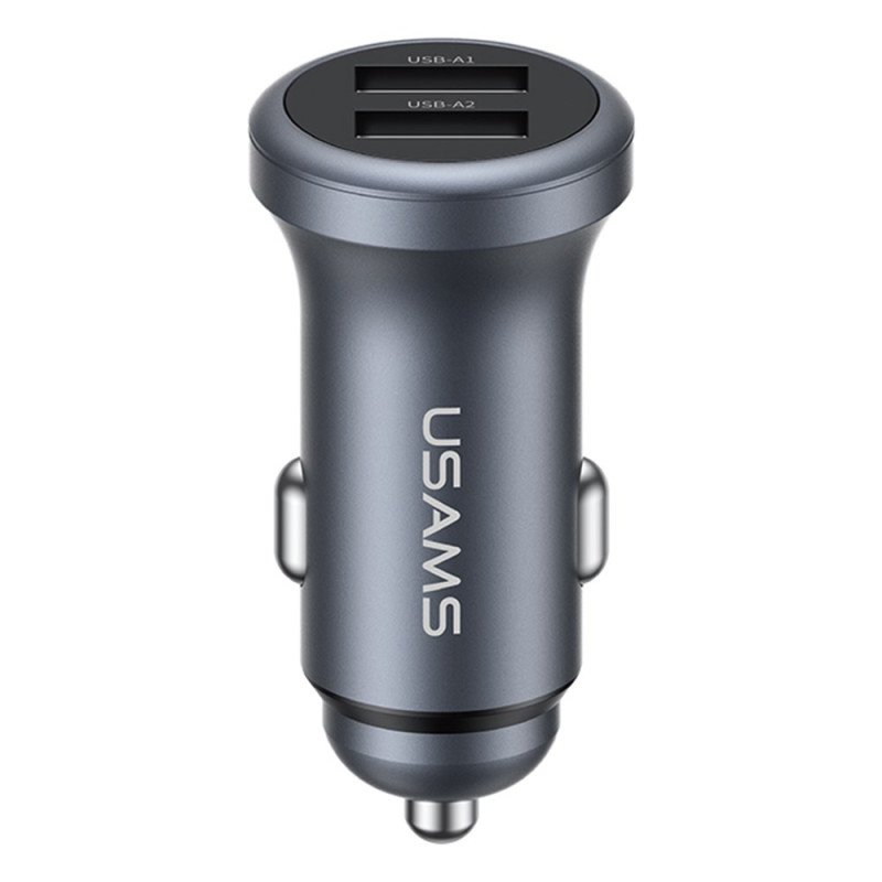 Dubbel USB 2,4A Mini Billaddare USAMS