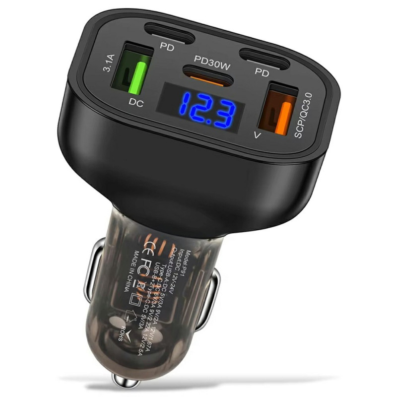 150W 5-i-1 Multiport-laddare (QC3.0/PD) Digital