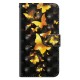 Samsung Galaxy A70 fodral gul fjärilar
