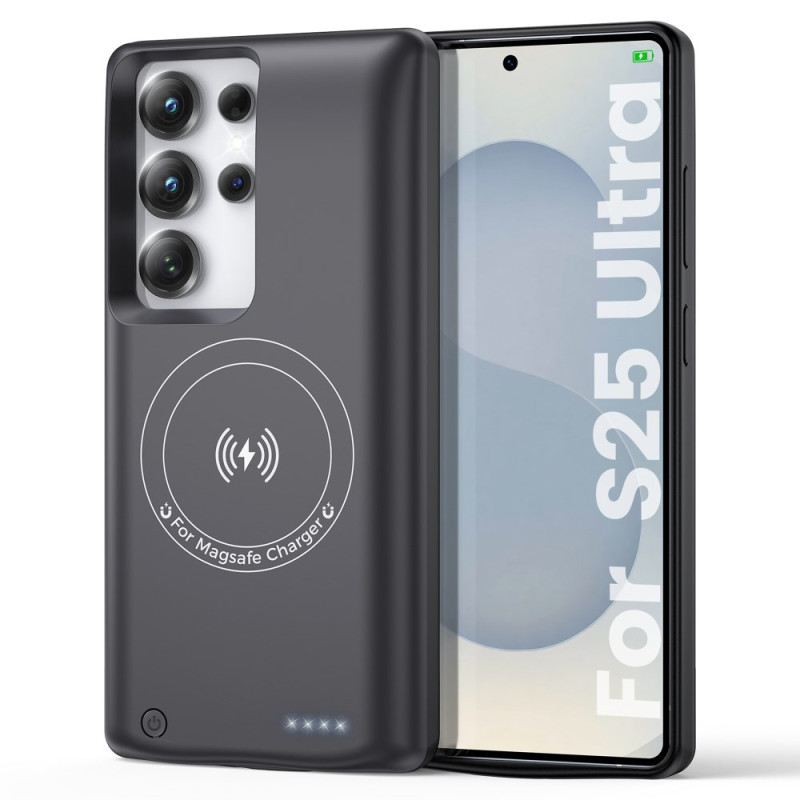 10000mAh Batterifodral för Samsung Galaxy S25 Ultraladdare med magnetiskt fäste
