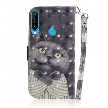 Huawei P30 Lite Grey Cat Rem Case