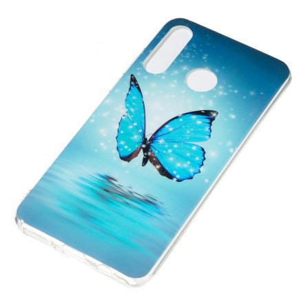 Huawei P30 Lite Butterfly SkalBlå Fluorescent