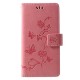 Täck Huawei P30 Lite Fjärilar och blommor med band