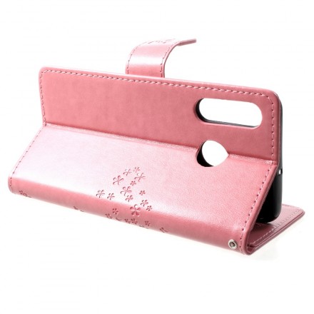 Fodral Huawei P30 Lite Träd och ugglor med band