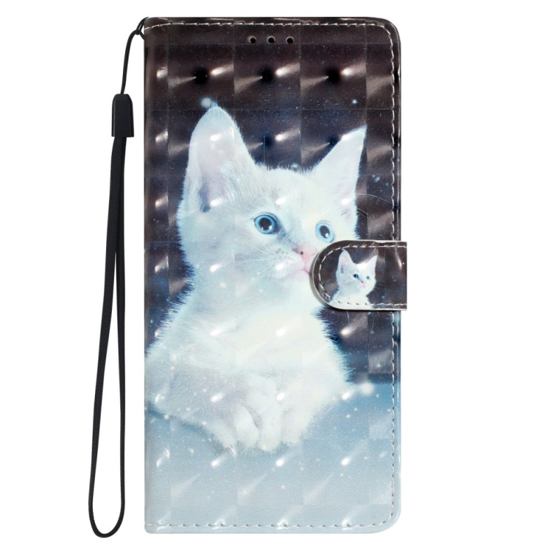 Housse Honor X5b / X5b Plus Chat Blanc 3D