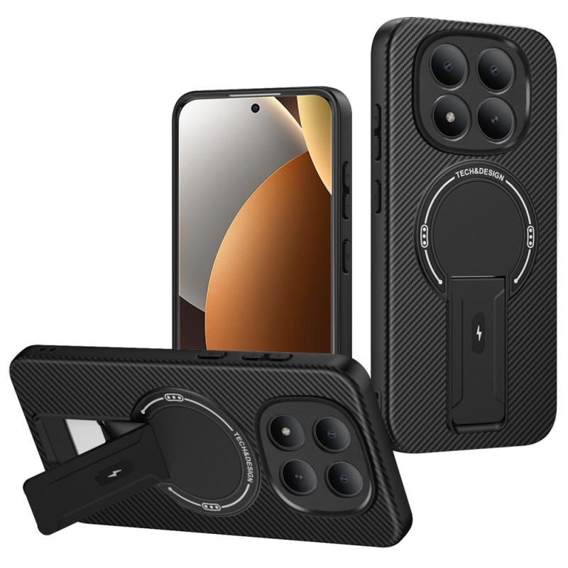 Coque Xiaomi Redmi Note 15 Pro Plus 5G / Poco M8 Pro 5G Fibre de Carbone avec Support